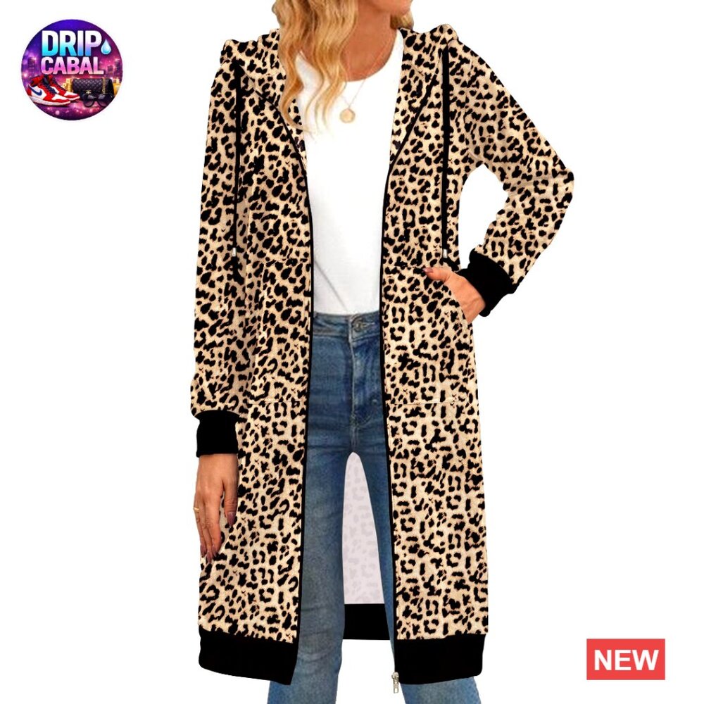 Oversized Zip Up Fleece Hoodie Long Tunic Sweatshirt Casual Y2k Chic